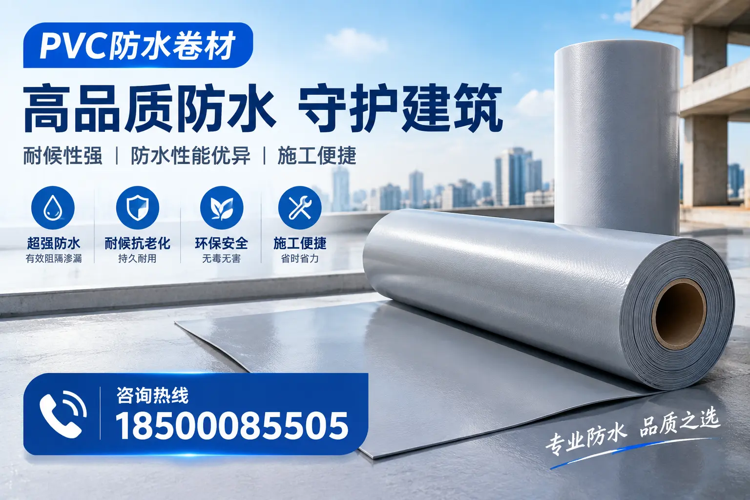 PVC防水卷材的防水效果评测，适合河池的科学依据