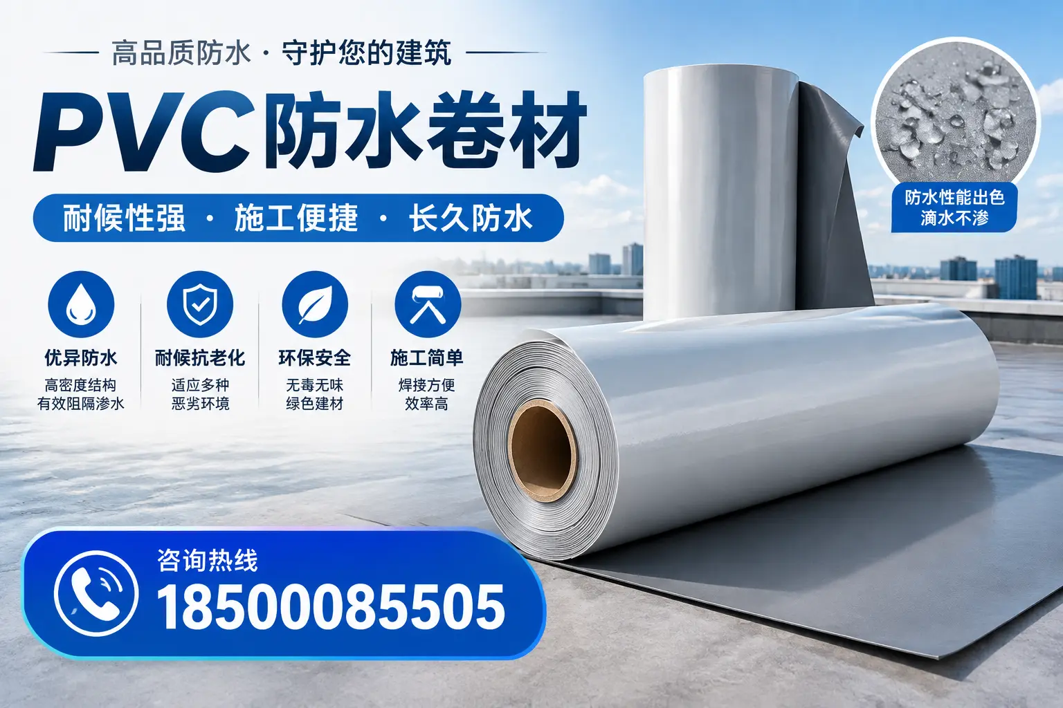 pvc防水卷材在河池的行业应用前景分析